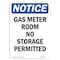Signmission OSHA Notice, 7" Height, Gas Meter Room No Storage Permitted Sign, 7" X 5", Portrait OS-NS-D-57-V-13011 - alternate 1